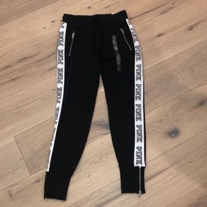 Black pants from pink
